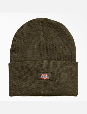 Chapeaux Dickies Cuffed Knit Vert Olive Foncé | 271USIRVJ