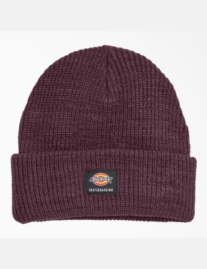 Chapeaux Dickies Skateboarding Cuffed Bordeaux | 512NURXAV