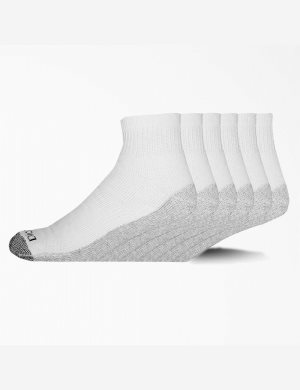 Chaussettes Dickies Moisture Control Quarter Blanche | 941MXFGKN