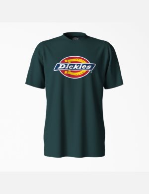 Hauts Dickies Corta Sleeve Tri-Color Logo Graphique Vert | 019KGIADH