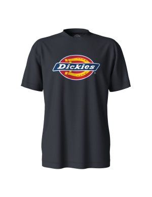 Hauts Dickies Corta Sleeve Tri-Color Logo Graphique Bleu Marine | 405KBWVFG