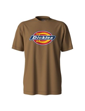 Hauts Dickies Corta Sleeve Tri-Color Logo Graphique Marron | 827UWTQSY