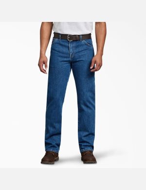 Jean Dickies Regular Fit Droit Leg Heavyweight Denim Indigo Bleu | 372SMOHZC
