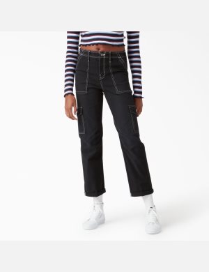 Pantalon De Travail Dickies Cuffed Utility Noir | 719JDUVON