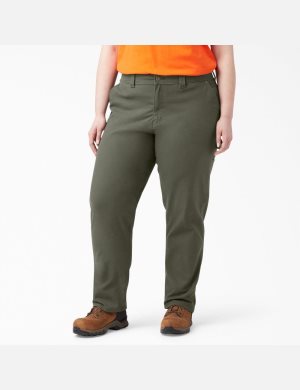 Pantalon De Travail Dickies Plus Duck Carpenter Vert | 630TSYKCD