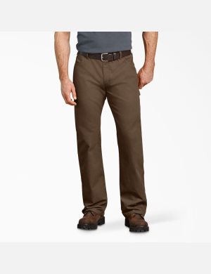 Pantalon De Travail Dickies Relaxed Fit Droit Leg Duck Carpenter Marron | 945GHDAZL