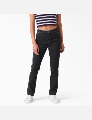 Pantalon De Travail Dickies Roll Hem Carpenter Noir | 508VPUERW