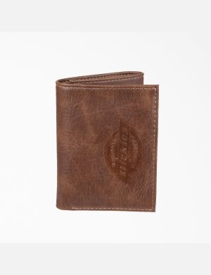 Portefeuilles Dickies Embossed Logo Trifold Marron | 176LMIPRK