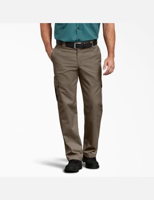 Salopettes Dickies FLEX Regular Fit Droit Leg Marron Clair | 418QOIRJN