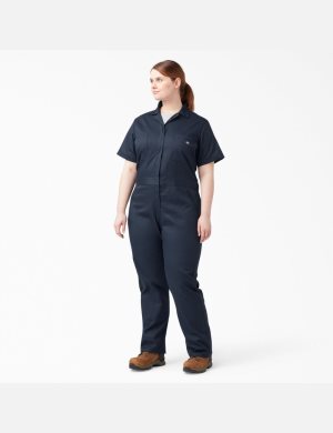 Salopettes Dickies Plus FLEX Cooling Corta Sleeve Bleu Marine | 306QLKJDX