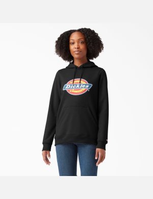 Sweat À Capuche Dickies Heavyweight Logo Noir | 263NMXYSI