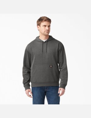 Sweat À Capuche Dickies Midweight Fleece Grise Foncé | 208BRFXQK