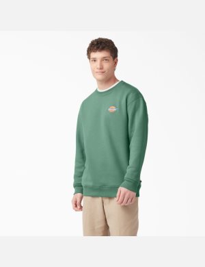 Sweatshirt Dickies Fleece Embroidered Chest Logo Vert Foncé | 319LATKWY