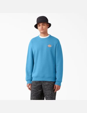 Sweatshirt Dickies Fleece Embroidered Chest Logo Bleu Foncé | 746XUQPFD