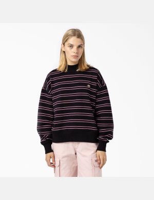 Sweatshirt Dickies Westover Rayé Noir Stripes | 381WRYMCT