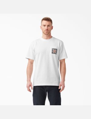 T Shirts Dickies 100 Year Anniversary Blanche | 581UCPVAB