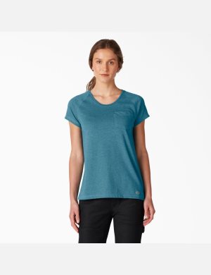 T Shirts Dickies Cooling Corta Sleeve Bleu Foncé | 526WSTIPX