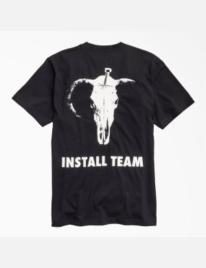 T Shirts Dickies New York Sunshine x Install Team Noir | 170PFQTOE