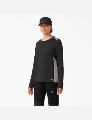 T Shirts Dickies Temp-iQ 365 Long Sleeve Noir | 905HGBPLA