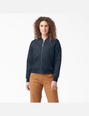 Veste Matelassée Dickies Bomber Bleu Marine | 298BWJKIN