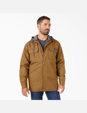 Vestes Chemises Dickies Hydroshield Duck Encapuchonné Marron | 953HXYVFP