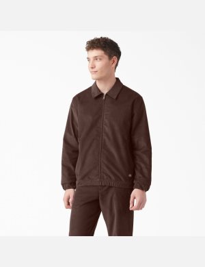 Vestes Décontractées Dickies Doublée Corduroy Chocolat Marron | 374WQFOZG