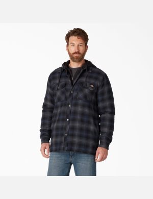 Vêtements D'extérieur Dickies Hydroshield Flannel Noir Bleu Marine | 290MUYVLP
