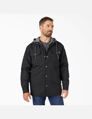 Vêtements D'extérieur Dickies Hydroshield Duck Encapuchonné Noir | 398PVZNAG