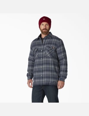 Vêtements D'extérieur Dickies Hydroshield Flannel High Pile Fleece Bleu Marine Bleu Foncé | 831KSZOGA