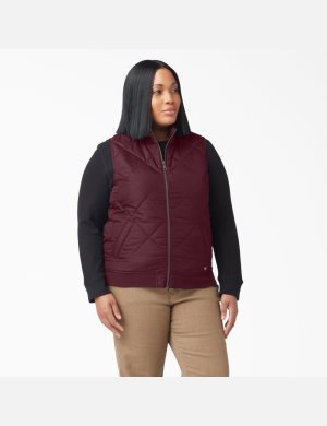 Vêtements D'extérieur Dickies Plus Matelassé Bordeaux | 952MCYAIF